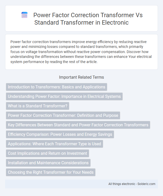 Power Factor Correction Transformer vs Standard Transformer - What is the difference?