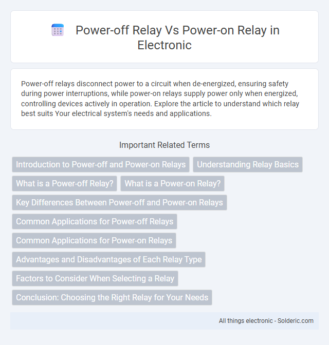 Power-off Relay vs Power-on Relay - What is the difference?