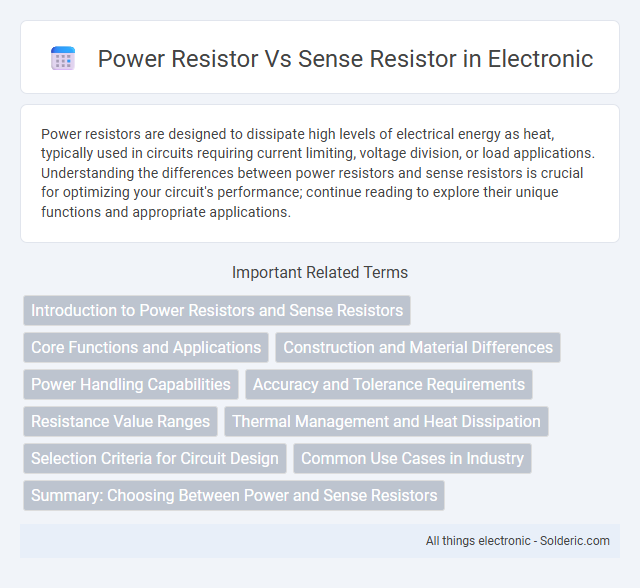 Sense resistor vs power resistor - What is the difference?