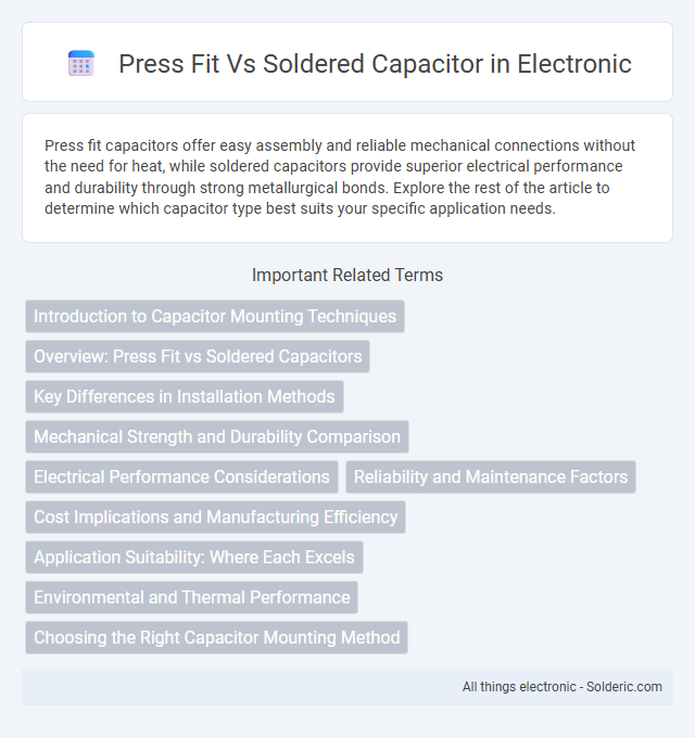 Soldered Capacitor vs Press Fit Capacitor - What is the difference?
