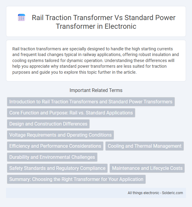 Rail Traction Transformer vs Standard Power Transformer - What is the difference?