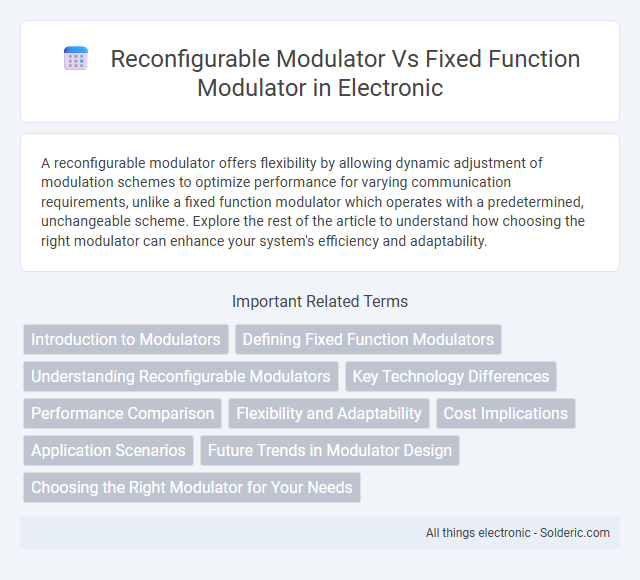 Fixed function modulator vs reconfigurable modulator - What is the difference?