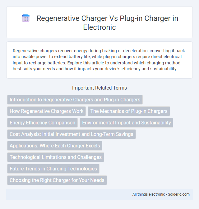 Plug-in Charger vs Regenerative Charger - What is the difference?