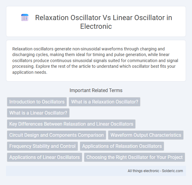Linear oscillator vs Relaxation oscillator - What is the difference?