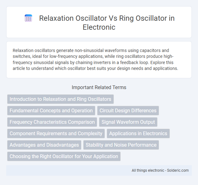 Relaxation oscillator vs Ring oscillator - What is the difference?