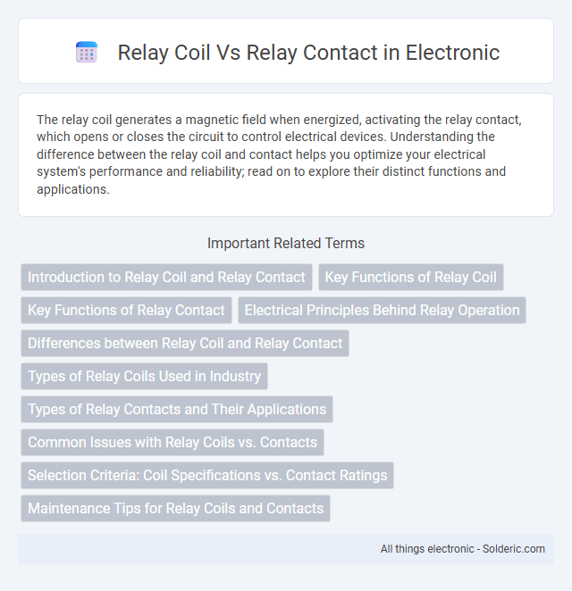 Relay Coil vs Relay Contact - What is the difference?