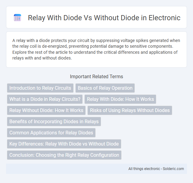 Relay With Diode vs Without Diode - What is the difference?