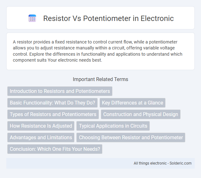 Potentiometer vs Resistor - What is the difference?