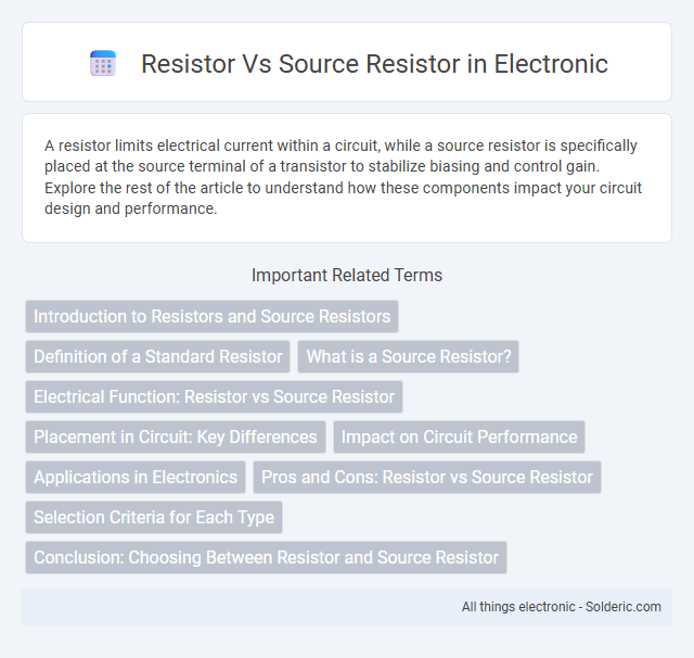 Resistor vs Source Resistor - What is the difference?