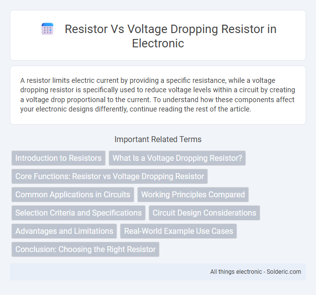 Resistor vs Voltage Dropping Resistor - What is the difference?