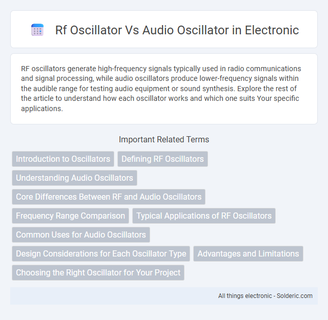 Audio Oscillator vs RF Oscillator - What is the difference?