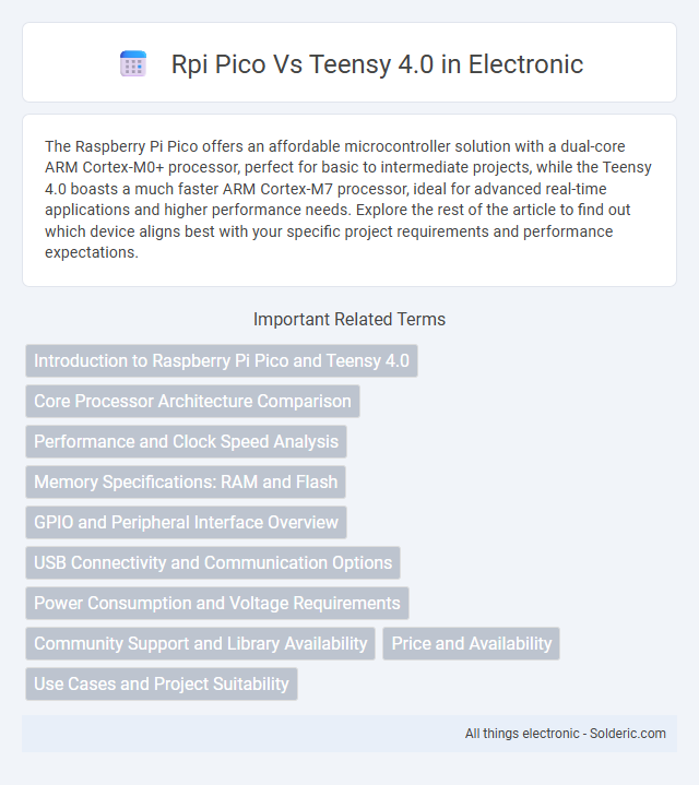 RPI Pico vs Teensy 4.0 - What is the difference?