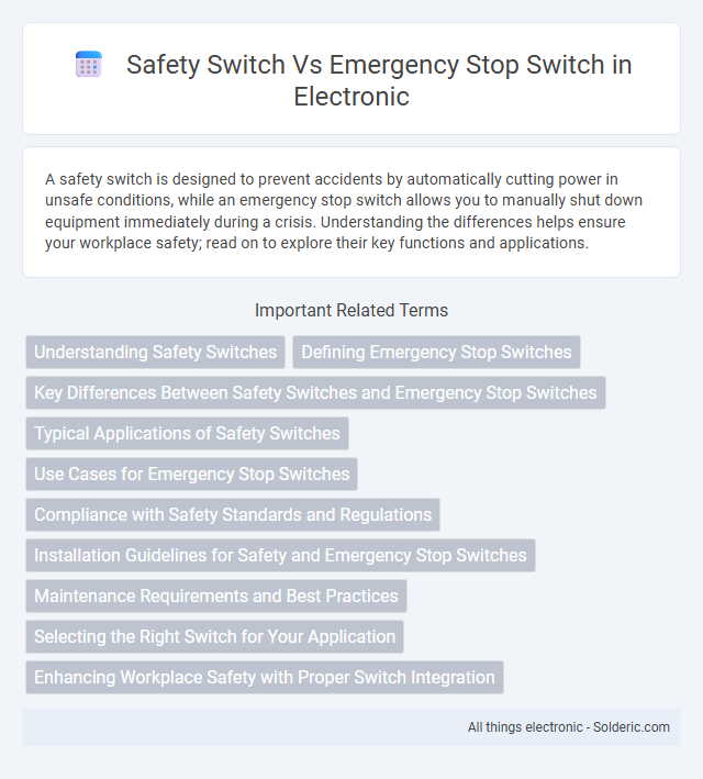 Emergency Stop Switch vs Safety Switch - What is the difference?