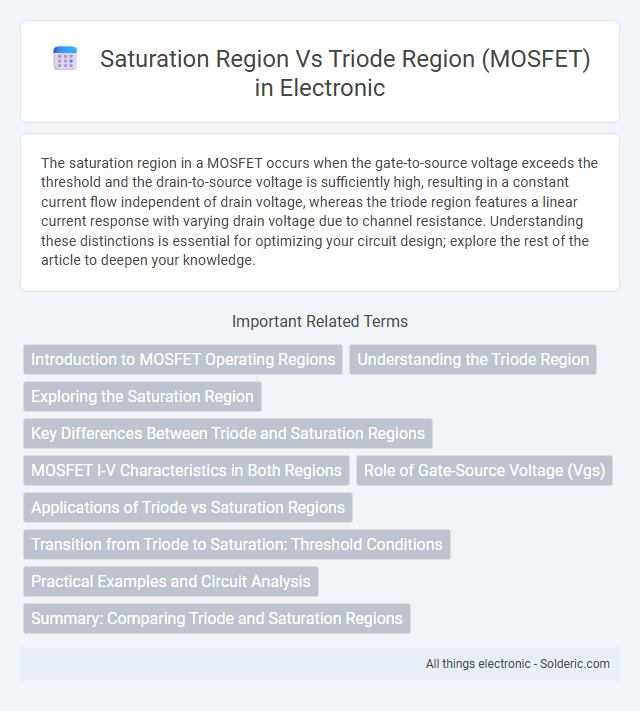 Triode Region vs Saturation Region (MOSFET) - What is the difference?