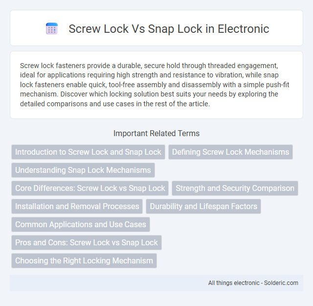 Snap lock vs Screw lock - What is the difference?