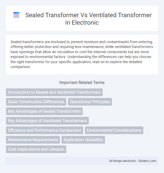 Here's an alphabetical comparison of sealed transformers and ventilated transformers:
Sealed Transformer vs Ventilated Transformer
- Cooling Method: