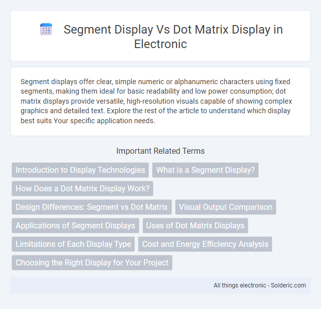 Dot Matrix Display vs Segment Display - What is the difference?