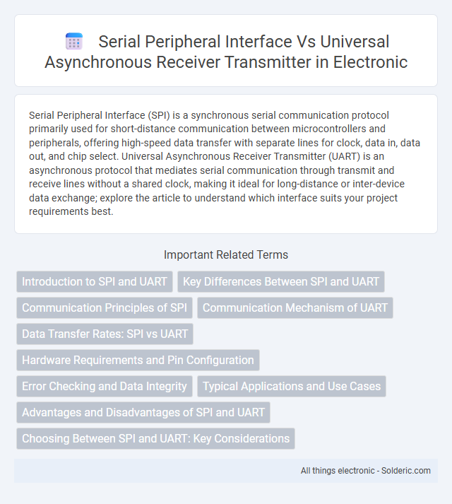 Serial Peripheral Interface vs Universal Asynchronous Receiver Transmitter - What is the difference?