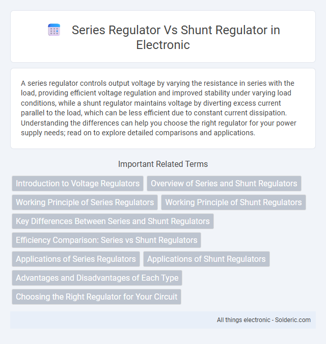 Shunt Regulator vs Series Regulator - What is the difference?