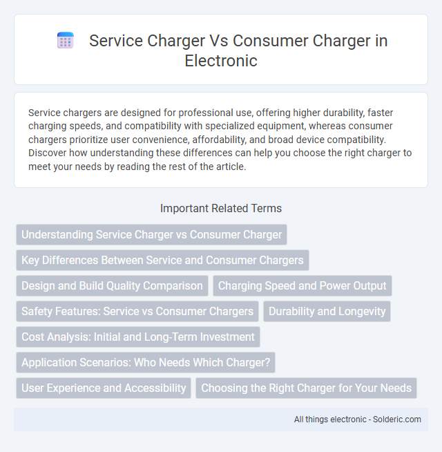 Consumer Charger vs Service Charger - What is the difference?