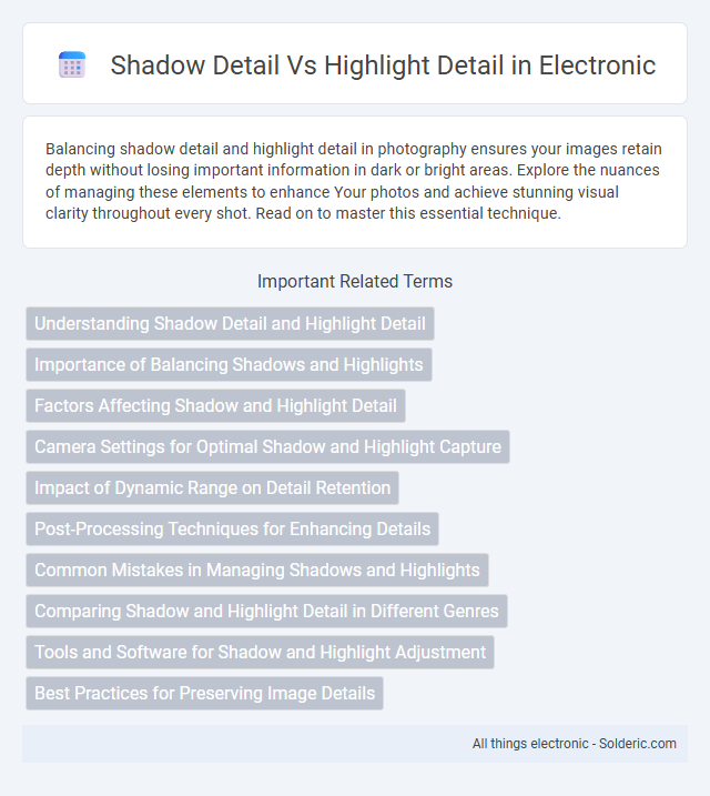 Highlight Detail vs Shadow Detail - What is the difference?