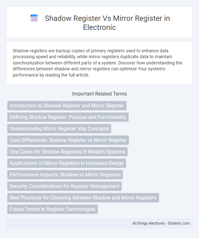 Mirror Register vs Shadow Register - What is the difference?