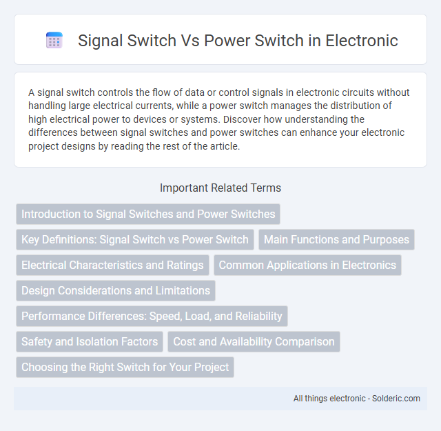 Power Switch vs Signal Switch - What is the difference?