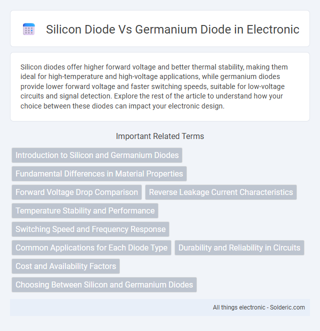 Germanium Diode vs Silicon Diode - What is the difference?