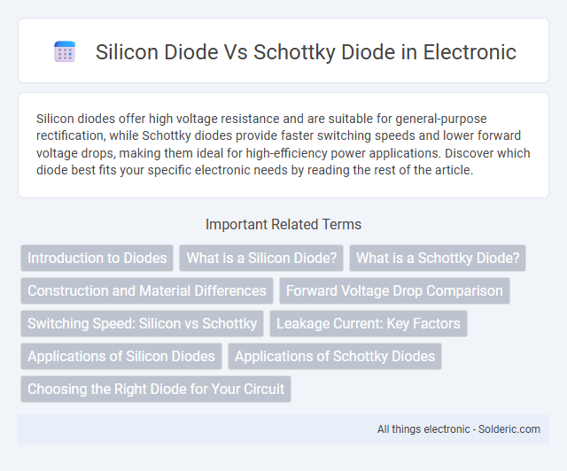 Schottky diode vs Silicon diode - What is the difference?