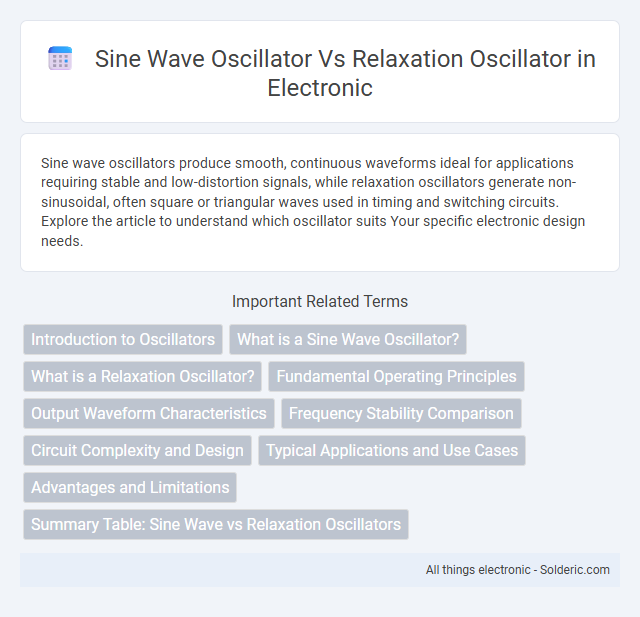 Relaxation oscillator vs Sine wave oscillator - What is the difference?