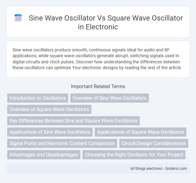 Square Wave Oscillator vs Sine Wave Oscillator - What is the difference?