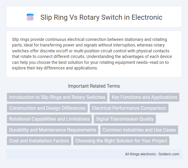 Rotary Switch vs Slip Ring - What is the difference?