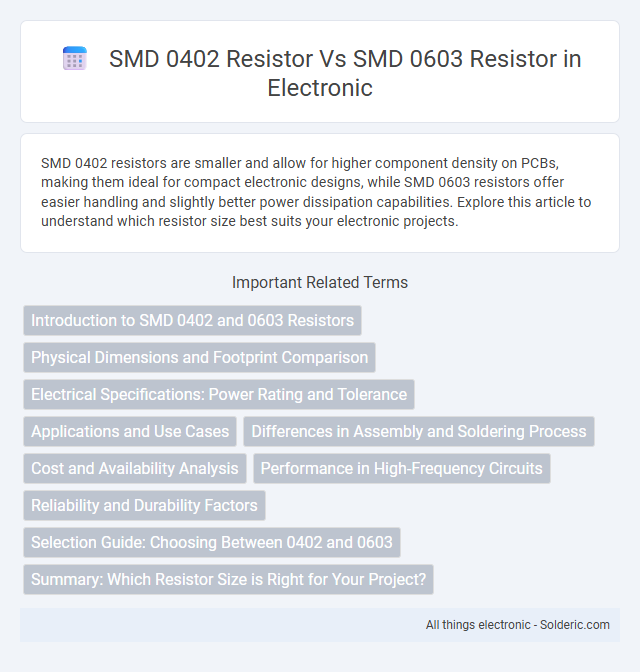SMD 0402 Resistor vs. SMD 0603 Resistor - What is the difference?