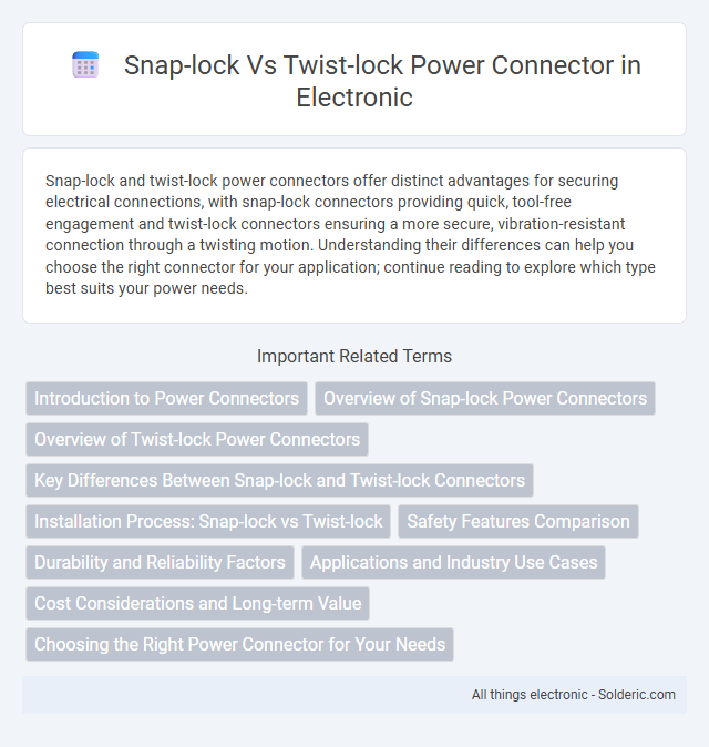 Snap-lock vs Twist-lock Power Connector - What is the difference?