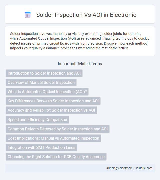 AOI vs Solder Inspection - What is the difference?