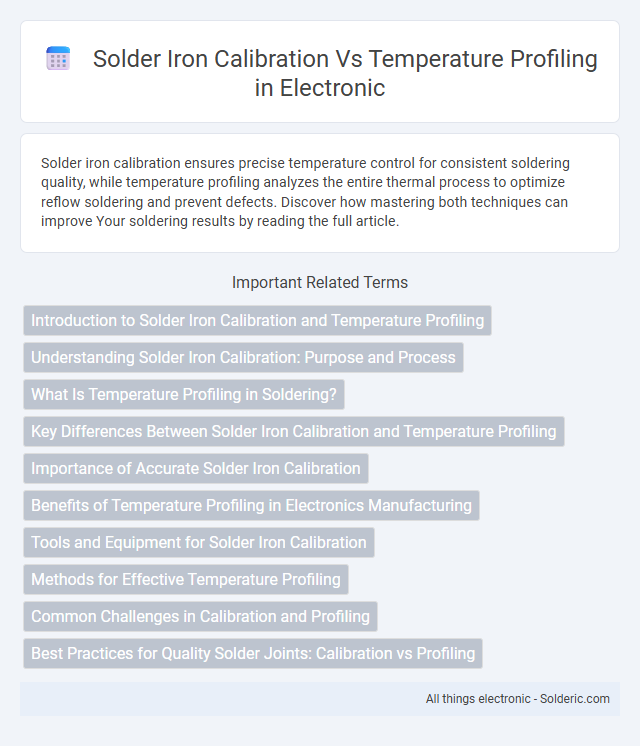 Solder iron calibration vs temperature profiling - What is the difference?
