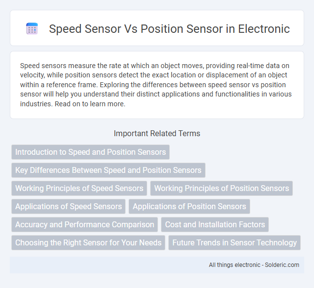 Position Sensor vs Speed Sensor - What is the difference?