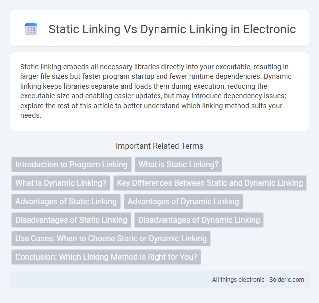 Dynamic linking vs Static linking - What is the difference?