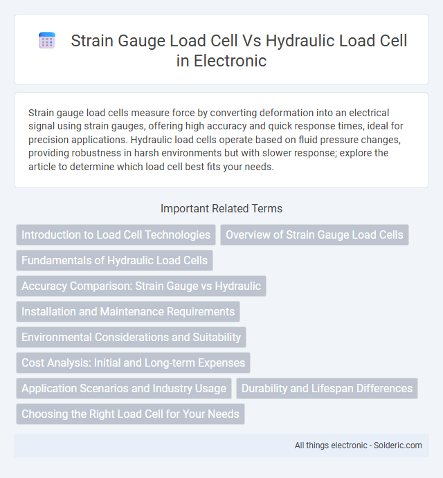 Hydraulic load cell vs Strain gauge load cell - What is the difference?