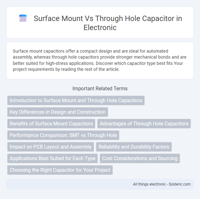 Through Hole Capacitor vs Surface Mount Capacitor - What is the difference?