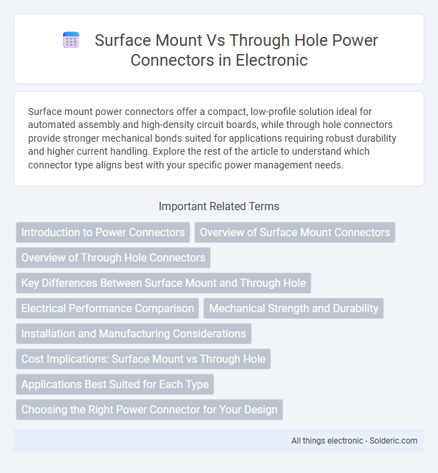 Power Connectors: Surface Mount vs Through Hole - What is the difference?