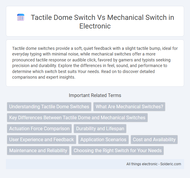 Mechanical switch vs tactile dome switch - What is the difference?