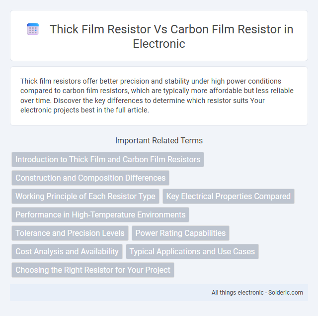 Carbon Film Resistor vs Thick Film Resistor - What is the difference?