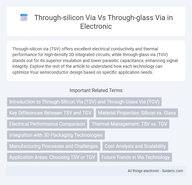 Through-glass via vs Through-silicon via - What is the difference?