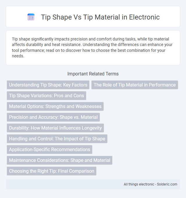Tip Material vs Tip Shape - What is the difference?