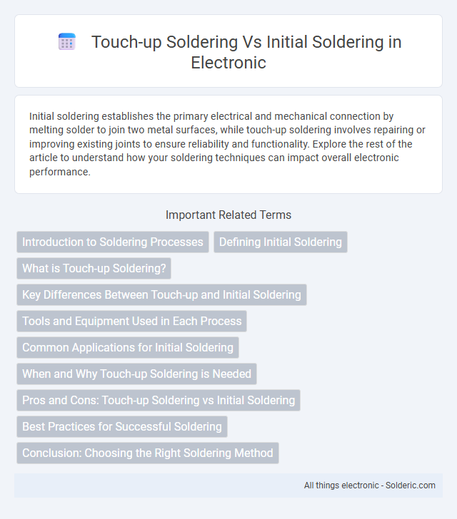 Initial soldering vs touch-up soldering - What is the difference?
