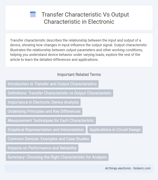 Output characteristic vs Transfer characteristic - What is the difference?