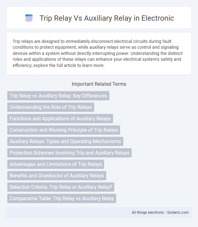 Auxiliary Relay vs. Trip Relay - What is the difference?