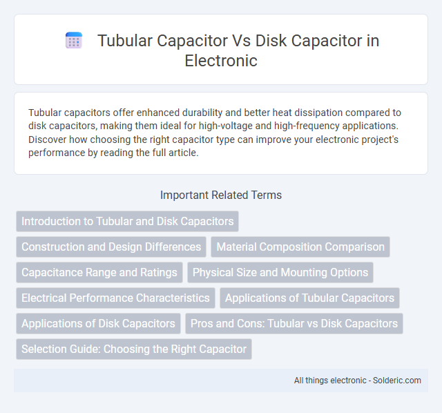 Disk Capacitor vs Tubular Capacitor - What is the difference?