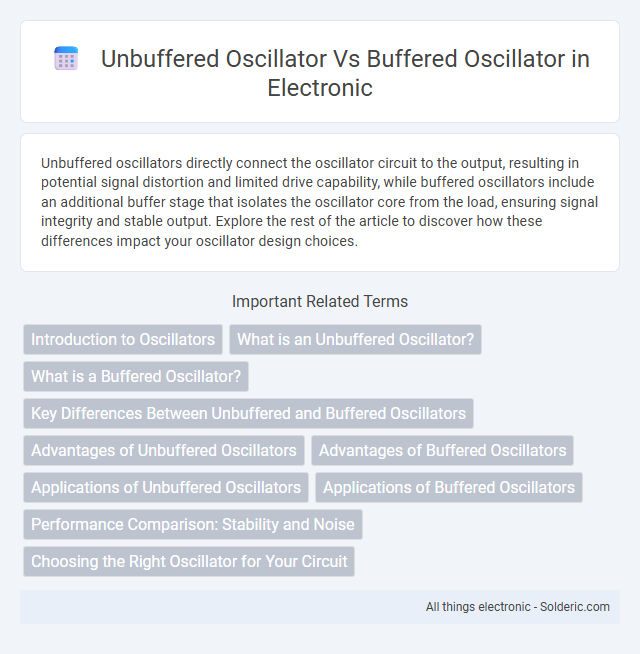 Buffered oscillator vs Unbuffered oscillator - What is the difference?